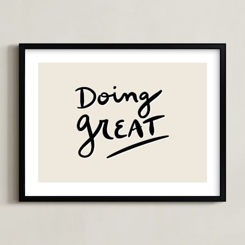 This is a off white art by Erika Firm called doing great