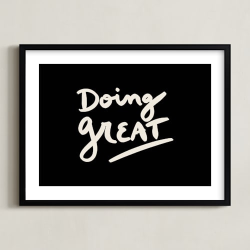 This is a rich black art by Erika Firm called doing great
