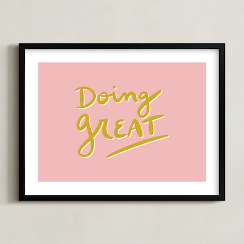 This is a pink art by Erika Firm called doing great