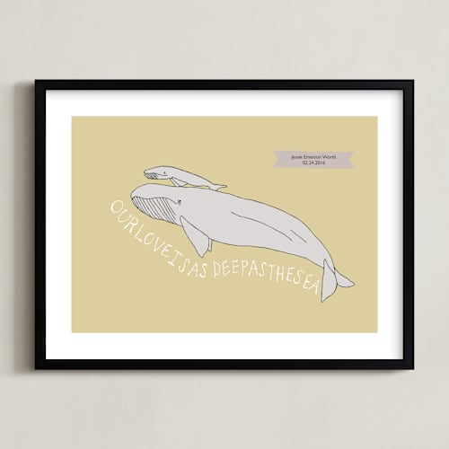 This is a carmel nursery wall art by Annada Hypes called deep as the sea