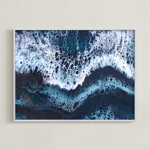 This is a deep blue art with standard by Christa Dominguez called crash