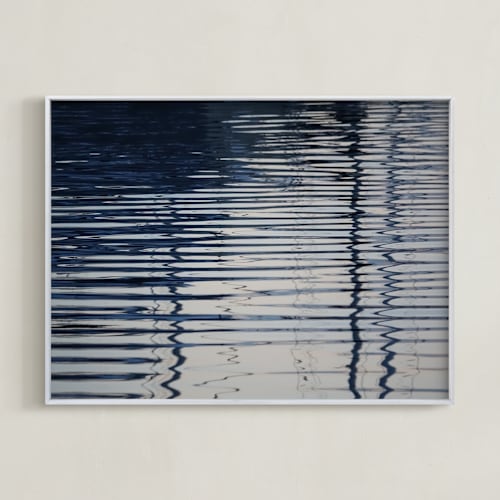 This is a watery indigo blue art by Jan Kessel called looking glass