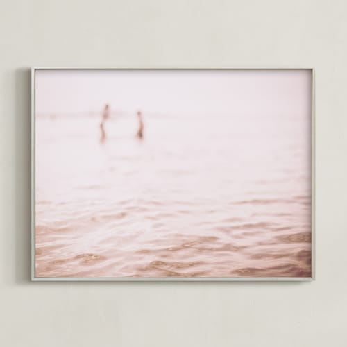 This is a rose gold art by Lying on the grass called neutral wave