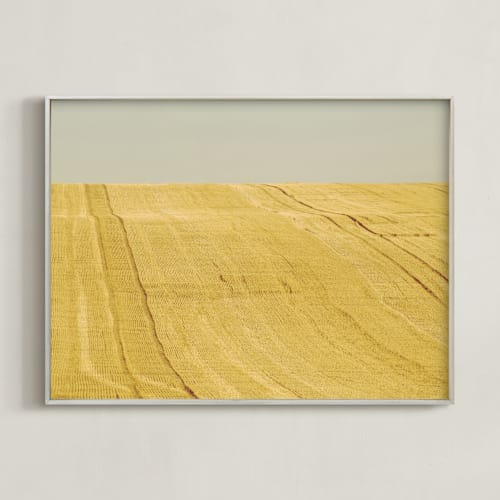 This is a yellow field art by Lying on the grass called sunny field
