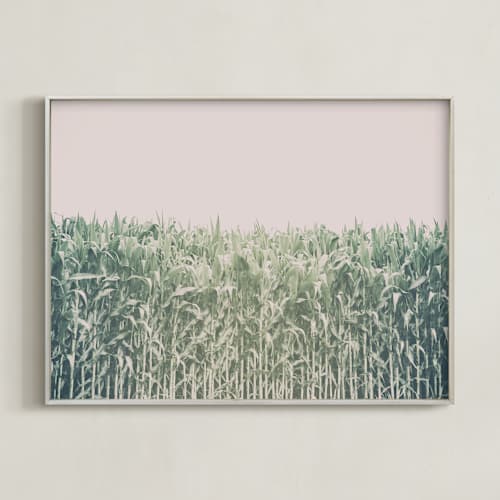 This is a muted green art by Alexis Arnold called corn field