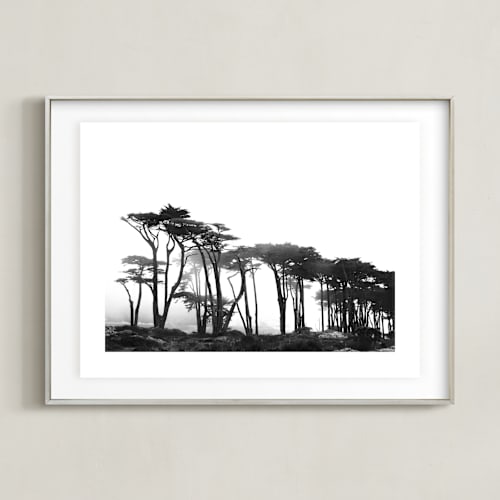 This is a black & white art by Tania Medeiros called lands end
