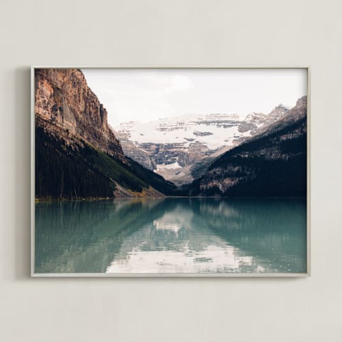 This is a lake blue art by 1885 Atelier called reflections in the blue
