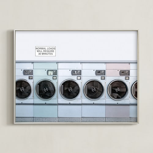 This is a cerulean art by Maja Cunningham called at the laundromat