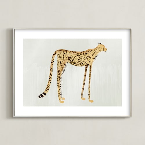 This is a buff orange kids wall art by Megan Zang called spots