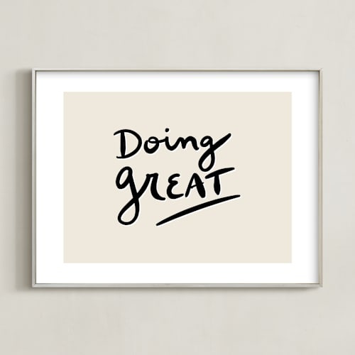 This is a off white art by Erika Firm called doing great