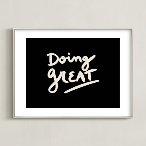 This is a rich black art by Erika Firm called doing great