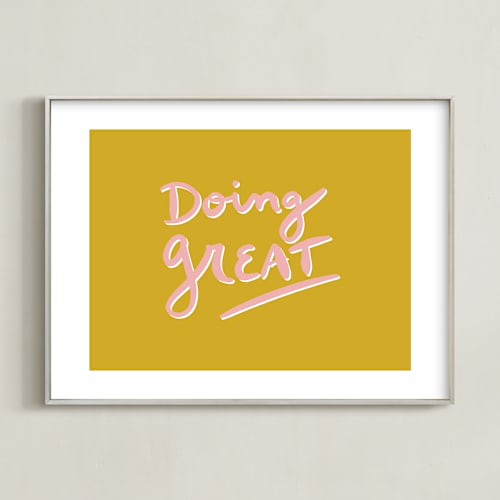 This is a ochre art by Erika Firm called doing great