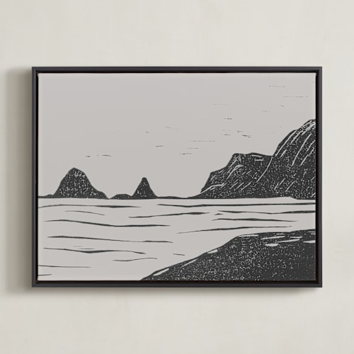 This is a grey art by Maja Cunningham called it's always raining here