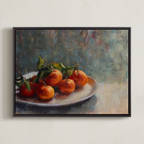 This is a clementine art by Wendy Keller called oranges on a plate