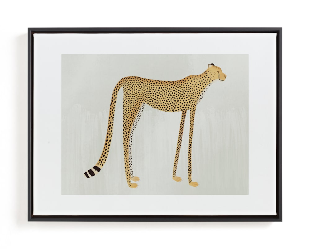 This is a buff orange kids wall art by Megan Zang called spots