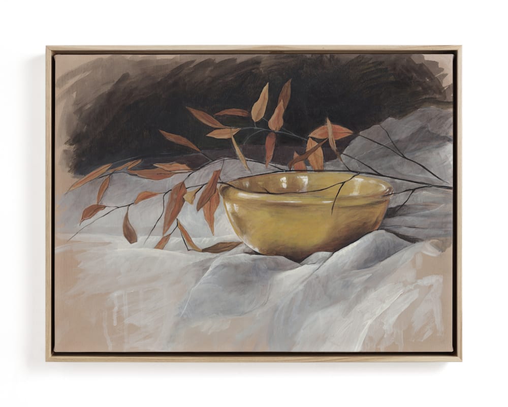 This is a goldenrod art by Lorent and Leif called yellow bowl