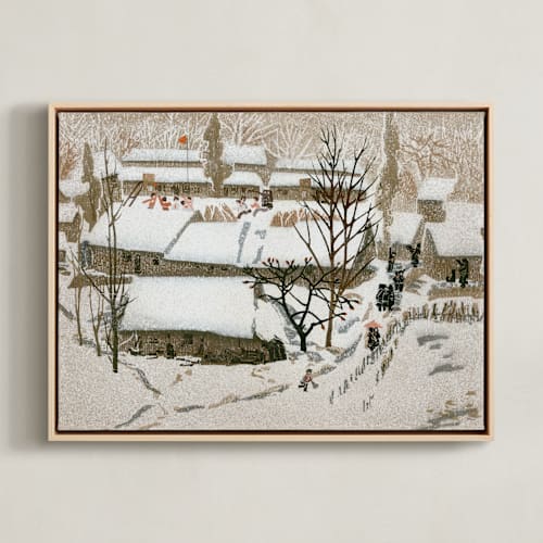 This is a brown yellow art by Zhihua Tu called morning snow