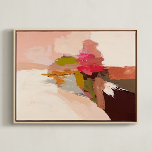 This is a pink art with standard by Caryn Owen called night ride