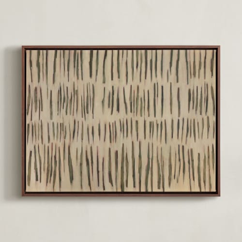 This is a neutral mossy green art with standard by Ashley Armistead called naive