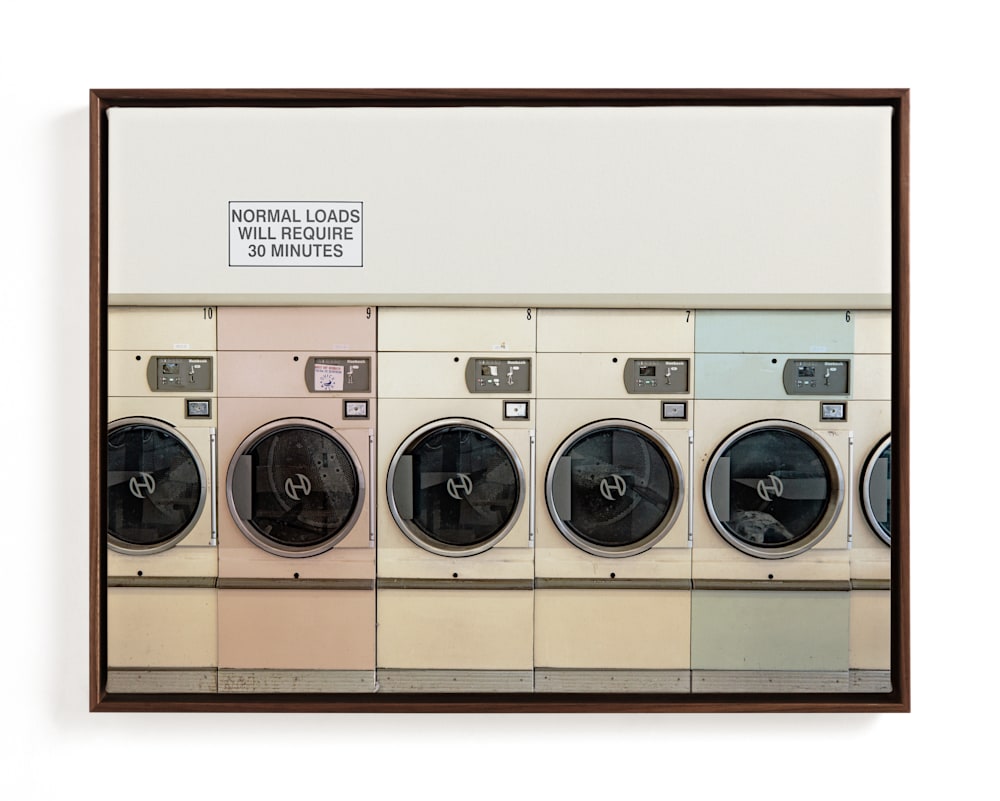This is a isabelline art by Maja Cunningham called at the laundromat