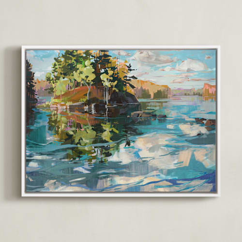 This is a blue art by Jess Franks called upon reflection