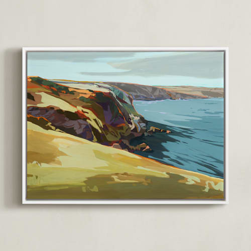 This is a blue green art by Jess Franks called in the vale and gale ii