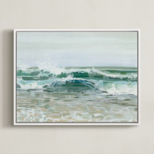 This is a pale aqua art by BROOK PAGE called soft break
