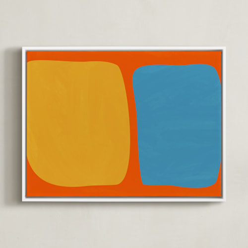 This is a mod orange art by Beth Vassalo called echo in color