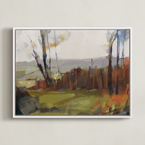 This is a woodsy brown art by Eric Ransom called a clear path