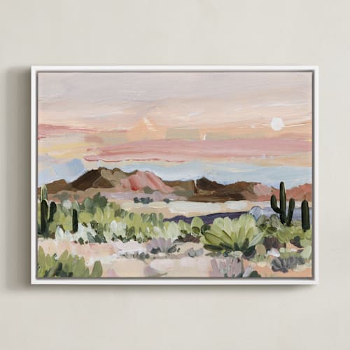 This is a dusty rose art by Shina Choi called arizona desert sunset