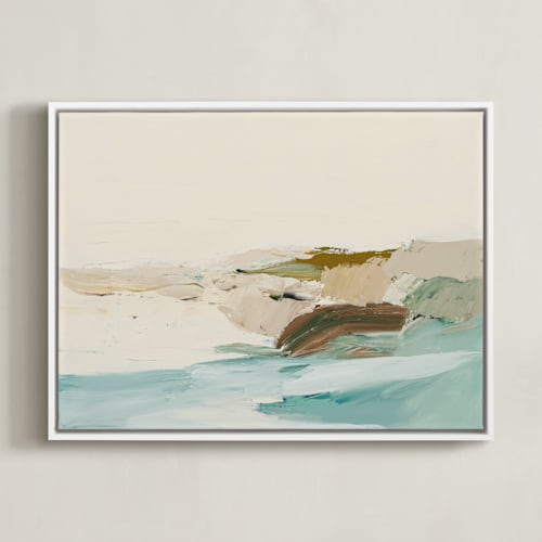 This is a creamy yellow beige art by Caryn Owen called tidepools