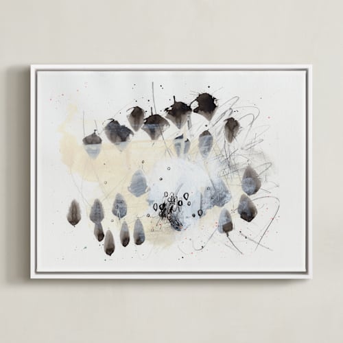 This is a black and white art by Elle Claire called magnetic ii