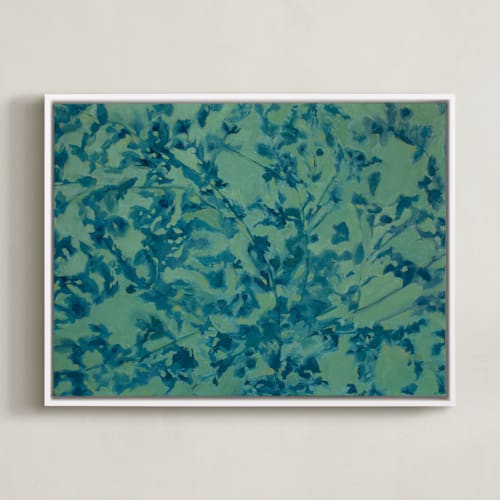 This is a aqua art by Alysia Quisenberry called shifting: spring