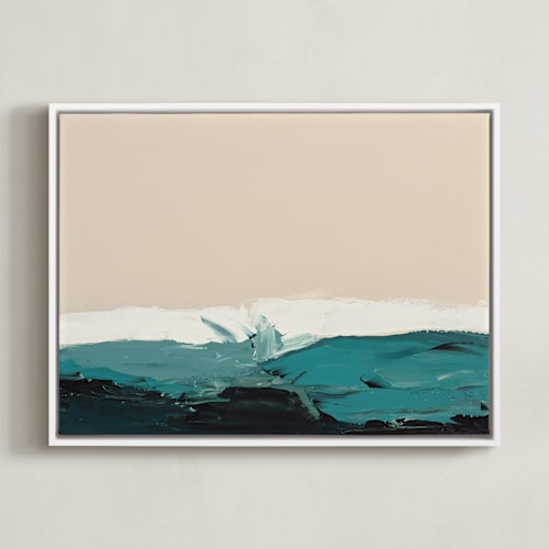 This is a navy blue art by Caryn Owen called whale watching