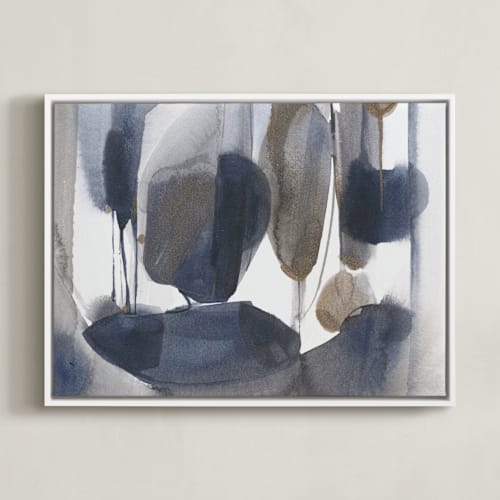 This is a bronze & blue art by Michelle Lee called curve appeal