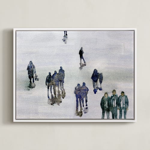 This is a blue petrol art by Lulaloo called in the crowd