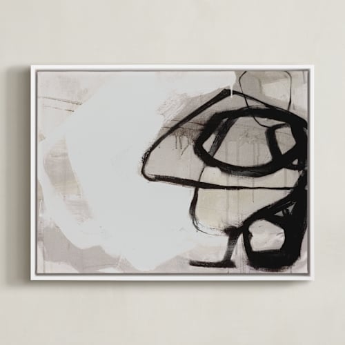 This is a light grey art by Kirsta Benedetti called black impact