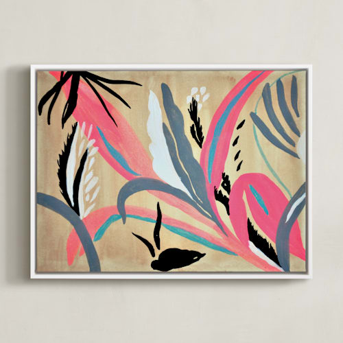 This is a bright pink art by FERNANDA MARTINEZ called pink foliage