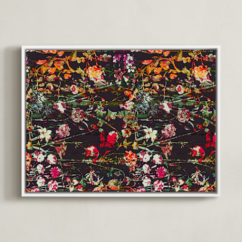 This is a crimson art with standard by Teo called painted midnight garden