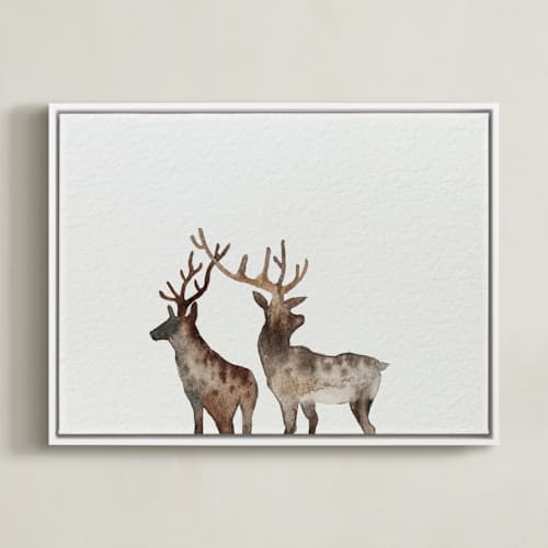 This is a deer sepia art by jinseikou called merry christmas, comet & cupid 