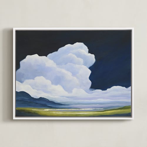 This is a classic blue art by Mya Bessette called porcelain sky