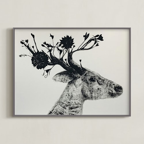 This is a ash art by Holly Hudson called flower stag