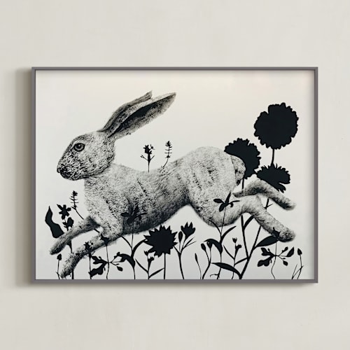 This is a ash art by Holly Hudson called leaping hare