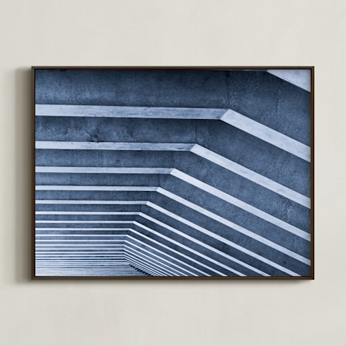This is a indigo blue art by Krissy Bengtson called light and shadow