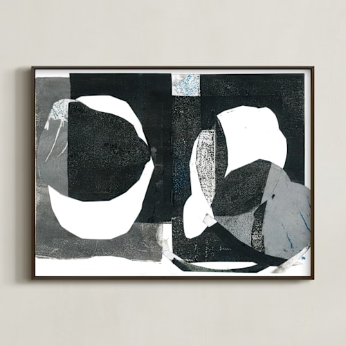 This is a ink black art by Erin McCluskey Wheeler called this side of the moon