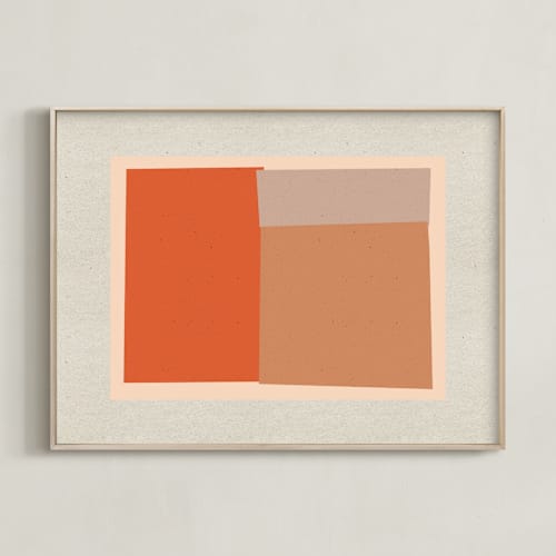This is a albers orange art by Alain Castoriano called come and stay with me iii