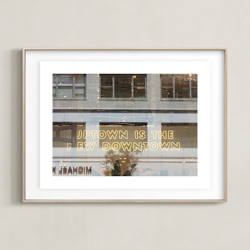 This is a golden brown art by Jan Kessel called uptown
