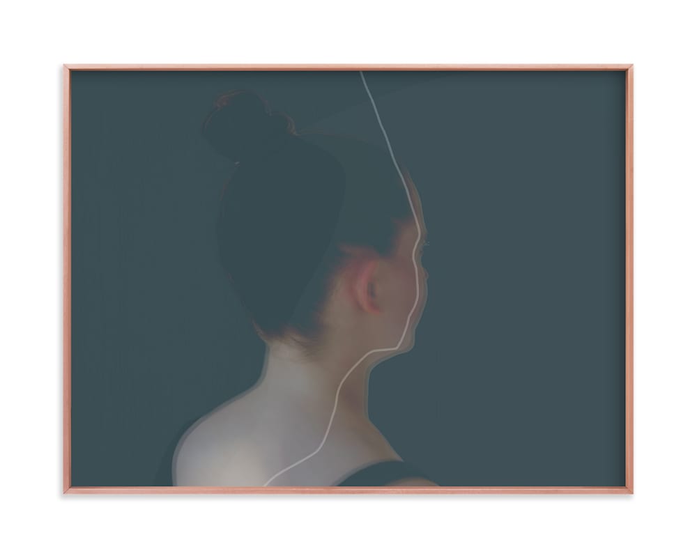 This is a prussian blue art by Maja Cunningham called poise