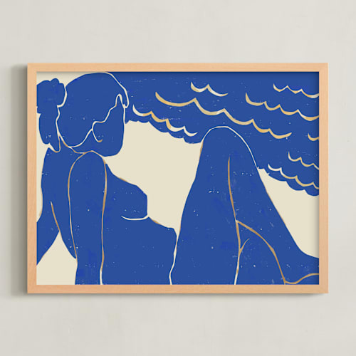 This is a seaside reverie art by Roochita Chachra called beach day