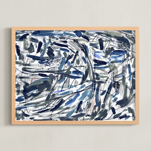 This is a kinetic blue art with standard by Kristine Sarley called intuition